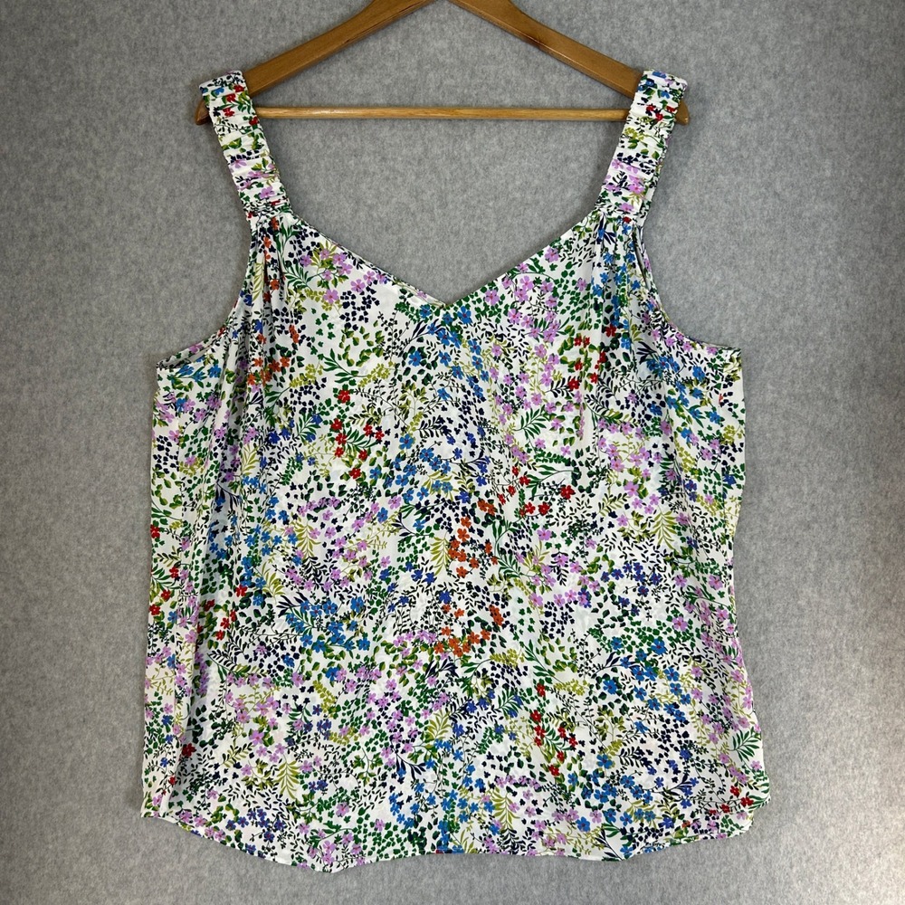 Cabi Size‎ XL V-Neck Rotation Tank Top Paradise Floral Spring Wildflower 5917